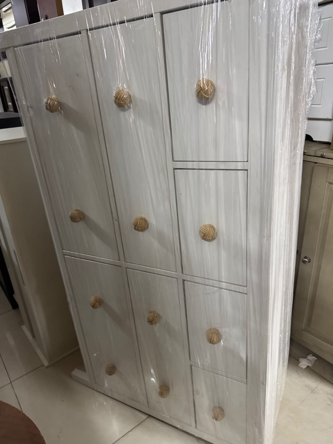 Multi-Door Wardrobe with Rope Knot Handles