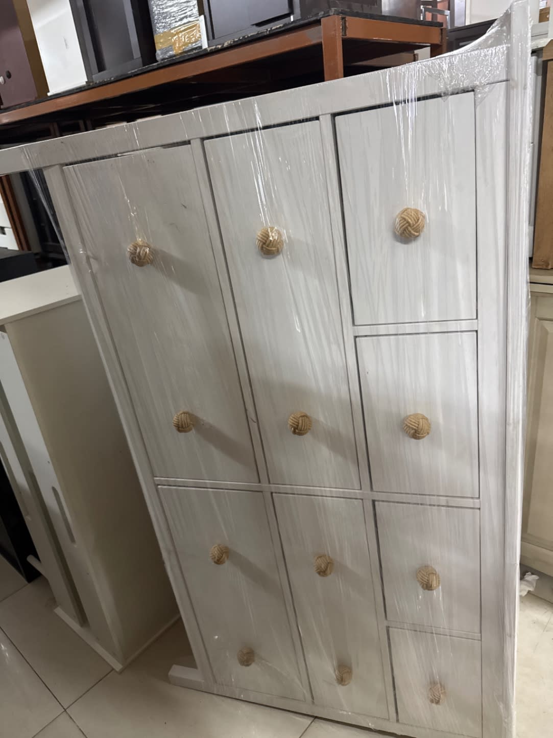 Multi-Door Wardrobe with Rope Knot Handles 2