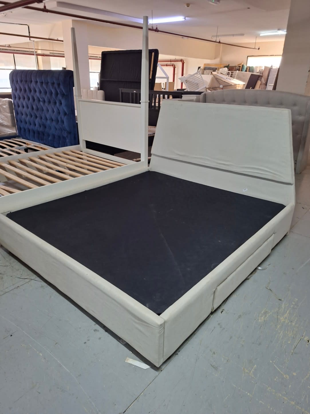 King Bed Frame with Storage Drawers 2