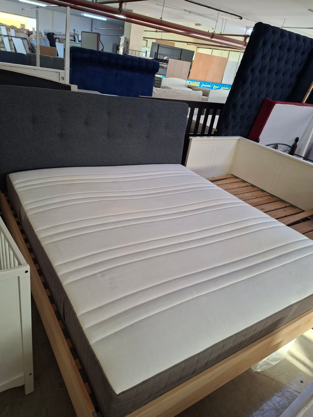 King Bed Frame with Mattress 2