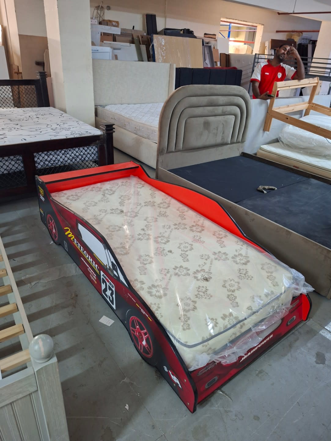 Race Car Kids Bed with Mattress