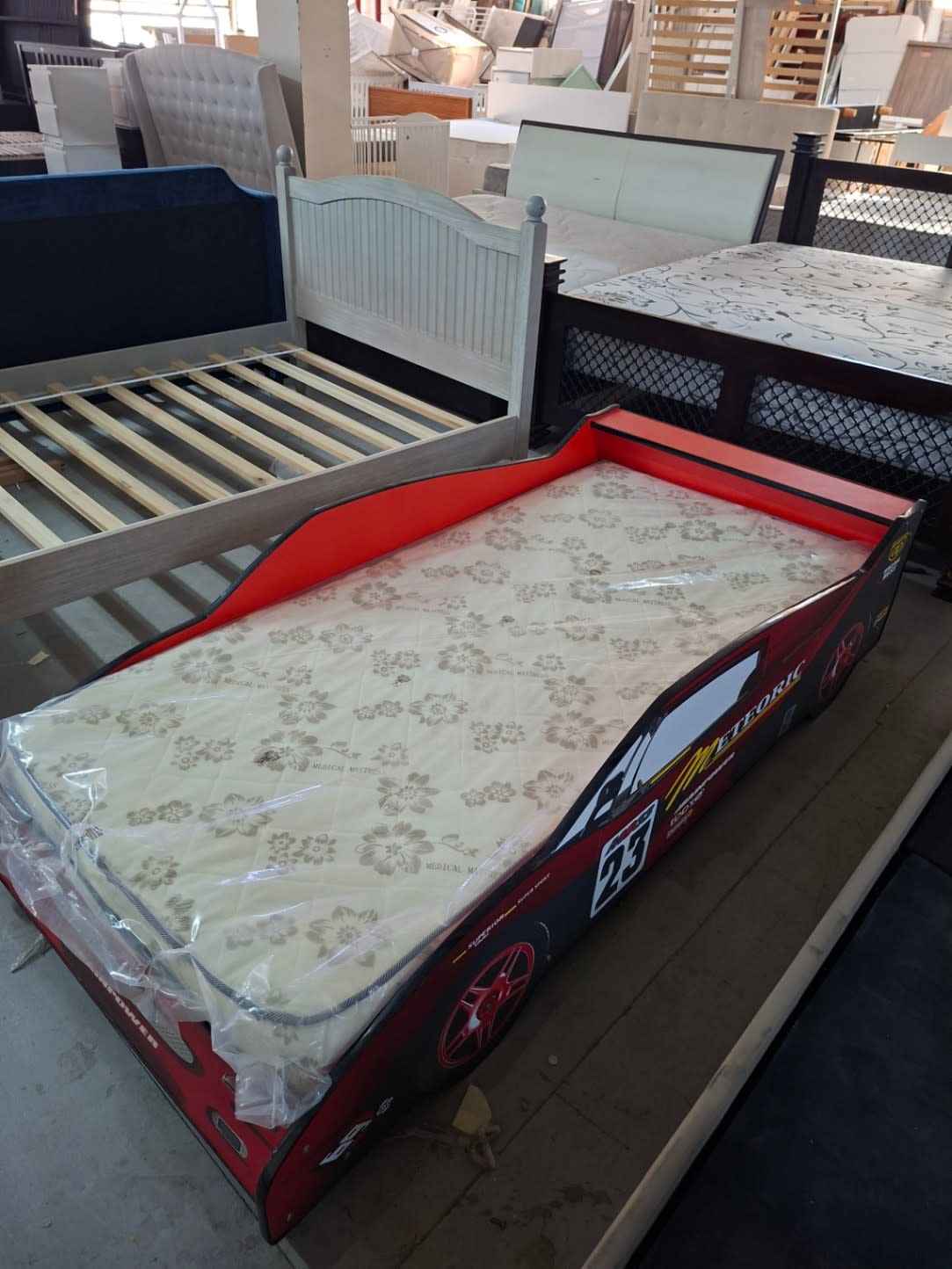 Race Car Kids Bed with Mattress 2