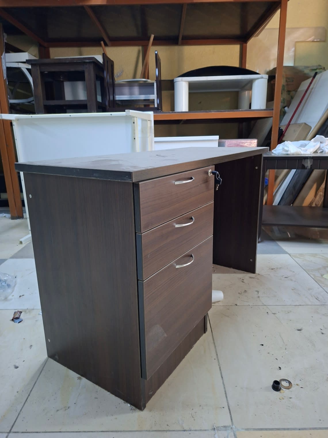 Office Desk with 3-Drawer Pedestal 2