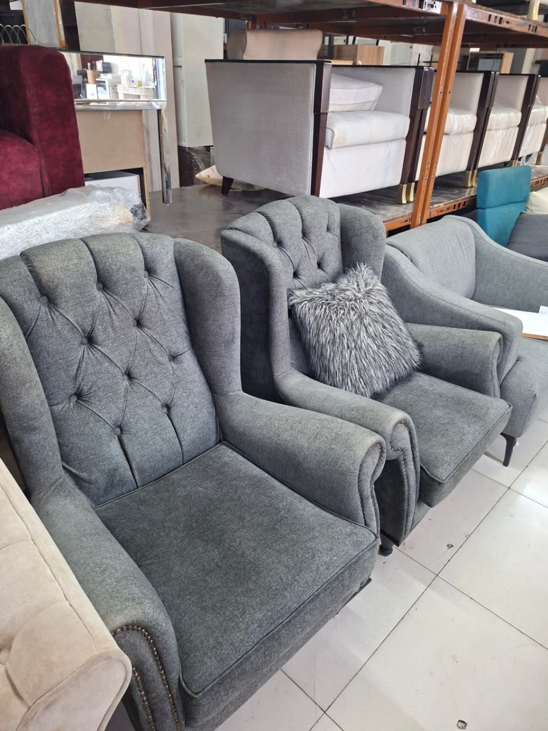 Wingback Armchair Pair 2