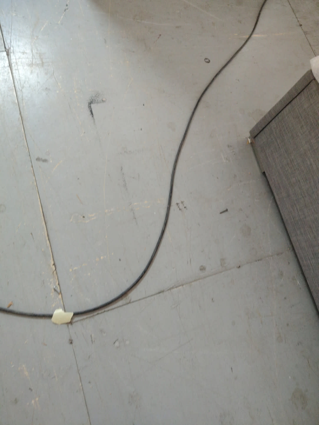 Barcode label photo — label unreadable, used queen bed frame at Bufaisal Shop C Ajman