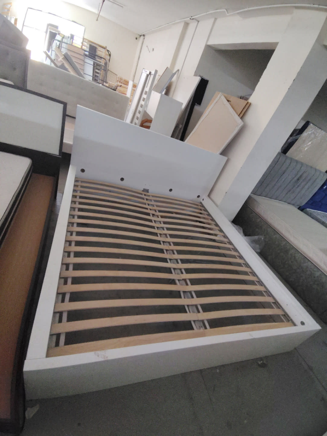 Queen Bed Frame White 2