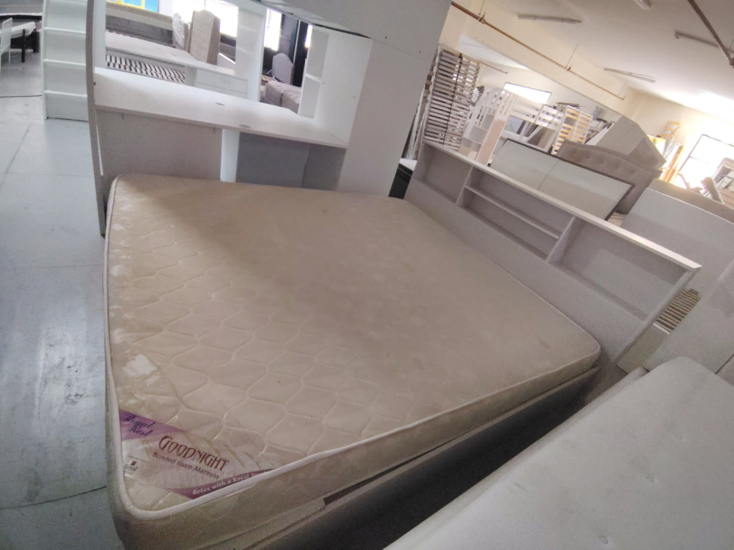 Queen Bed Frame with Storage Headboard and Mattress 3