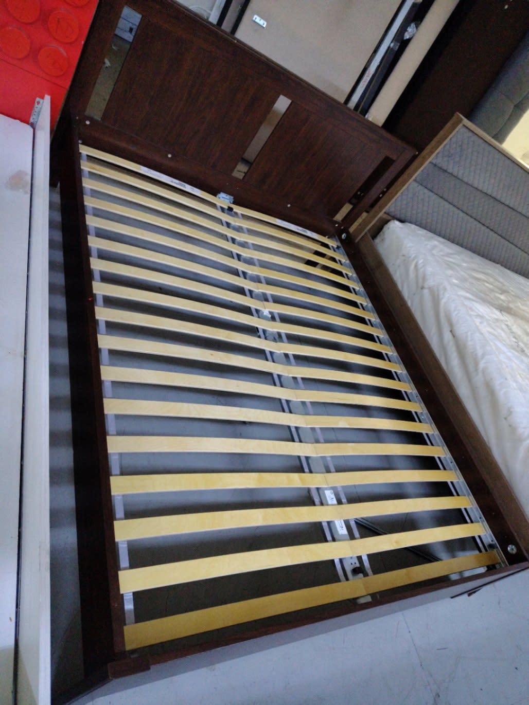 King Bed Frame with Mirror Headboard 3