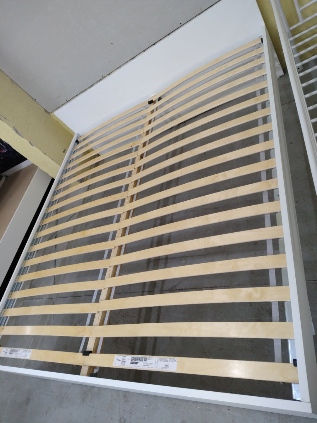 Double Bed Frame with Slatted Base White 2