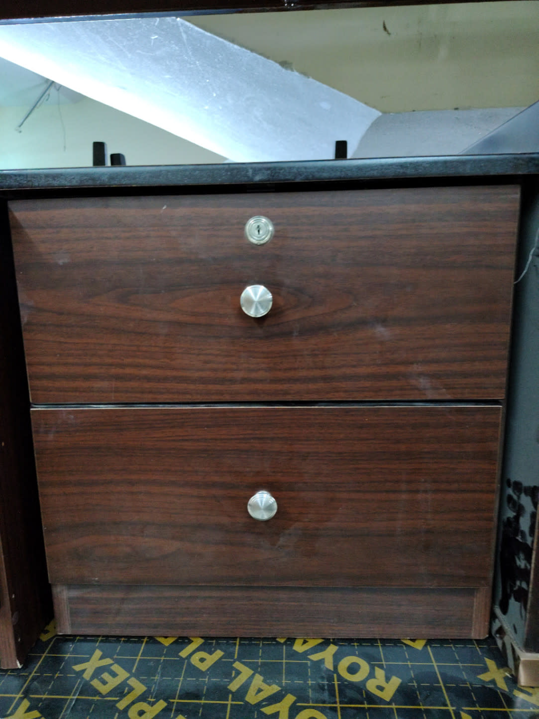 2-Drawer Nightstand with Lock