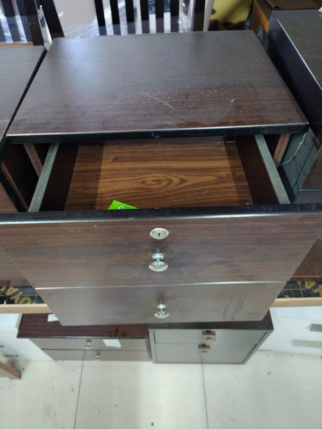 2-Drawer Nightstand with Lock 2