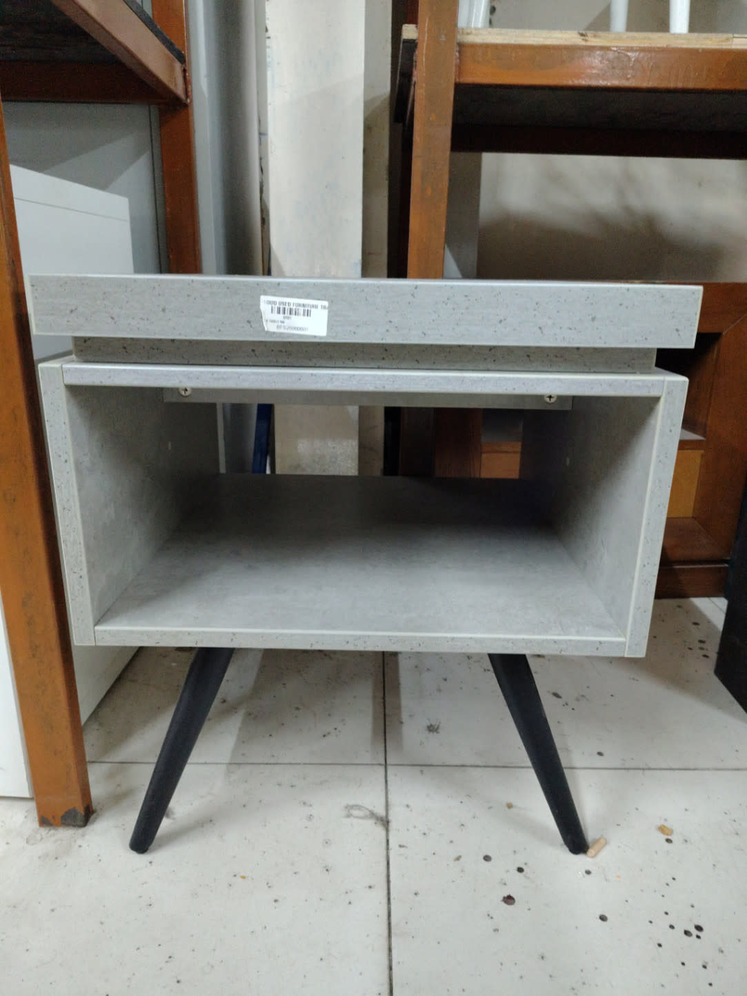 Side Table with Open Shelf
