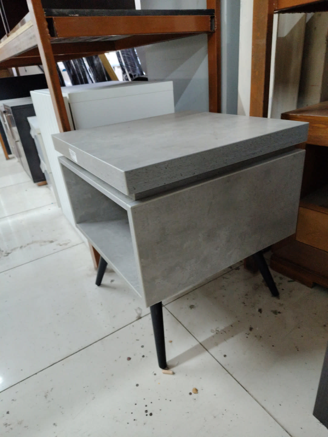 Side Table with Open Shelf 2