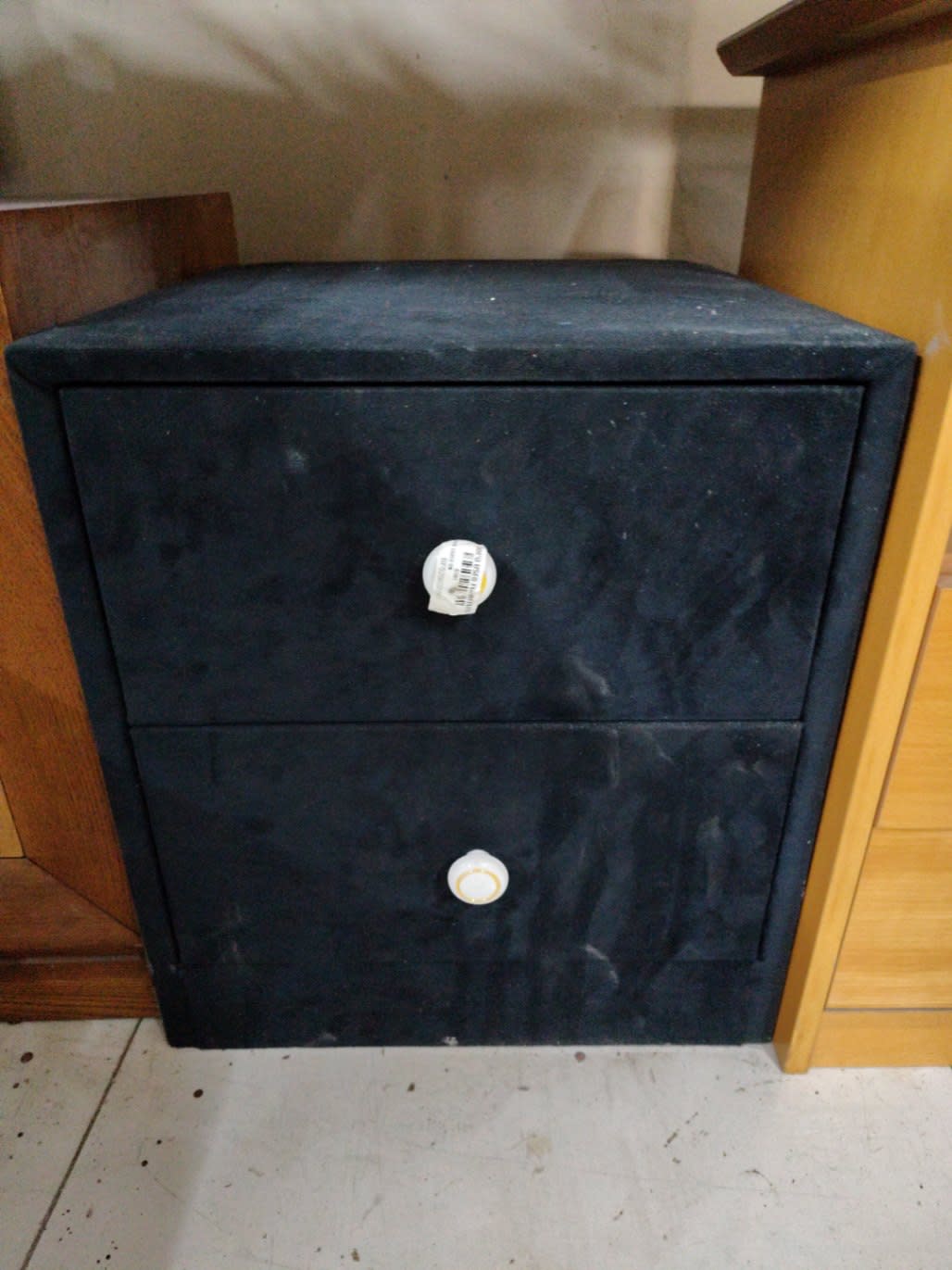 2-Drawer Fabric Nightstand