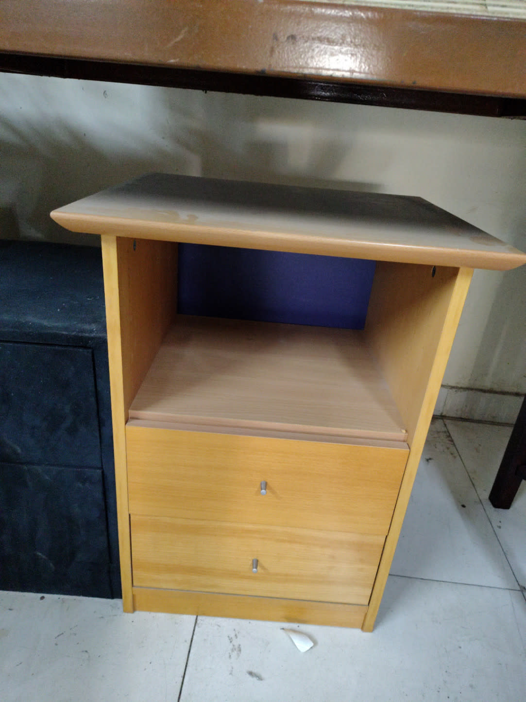 Nightstand with Open Shelf and Two Drawers