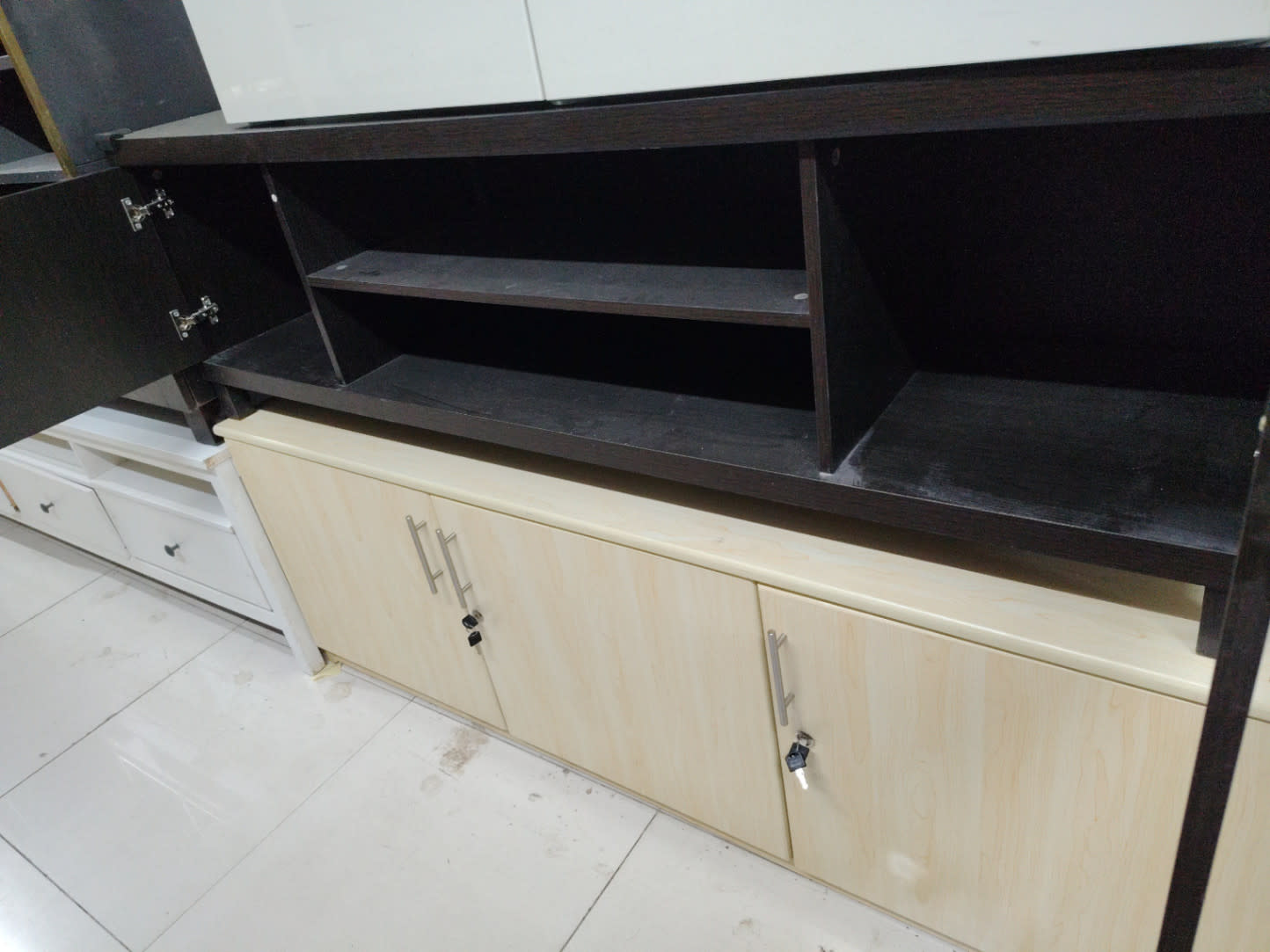 TV Stand with Side Cabinets 3