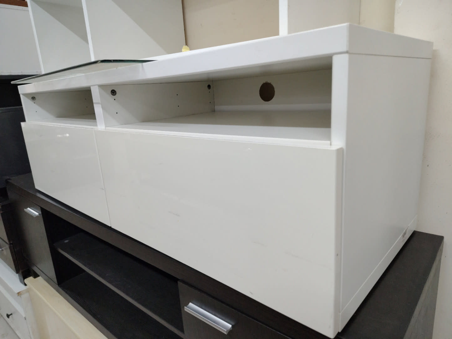 TV Stand with Drawers and Open Shelf 2