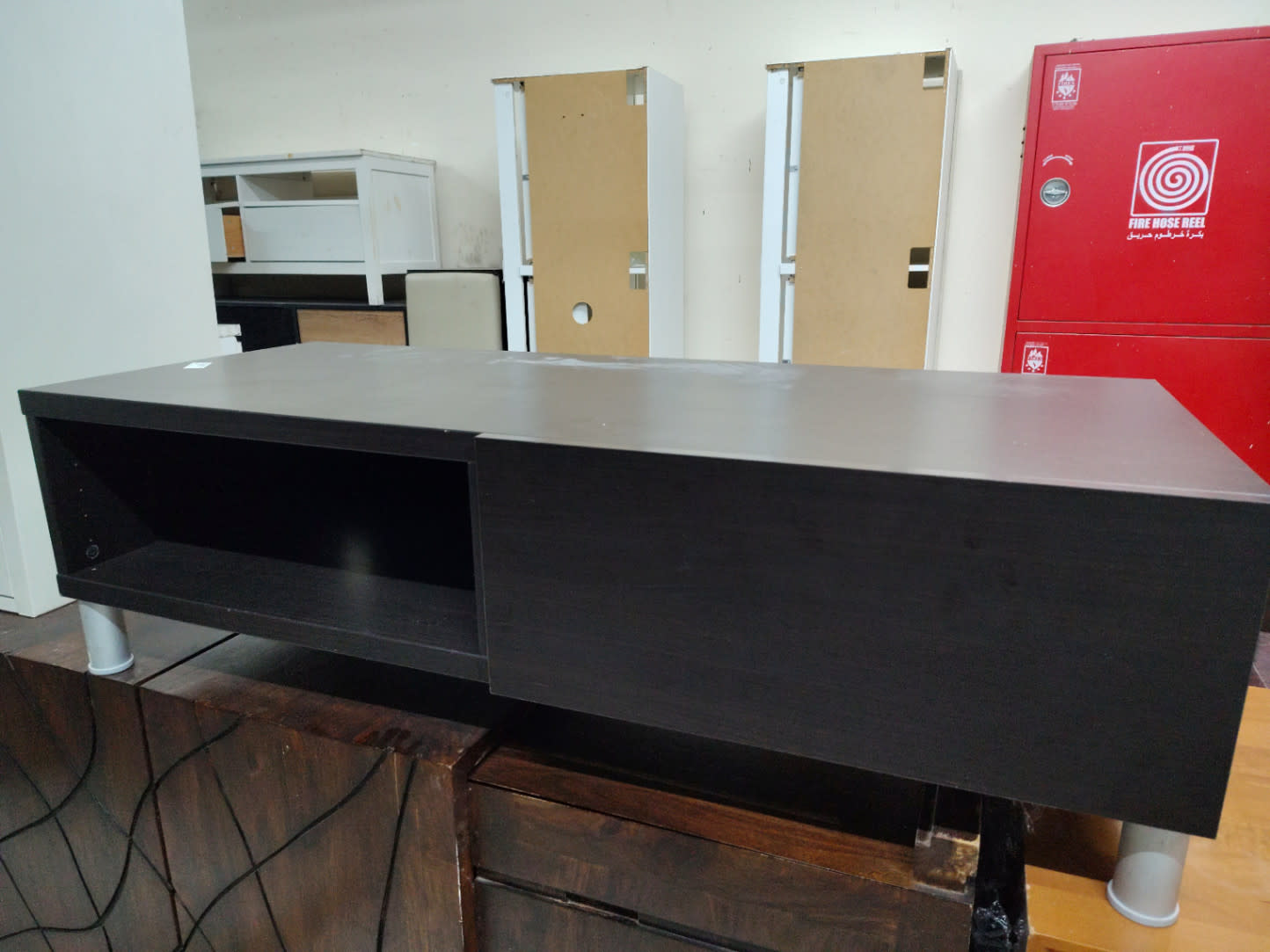 TV Stand with Open Shelf and Drawer