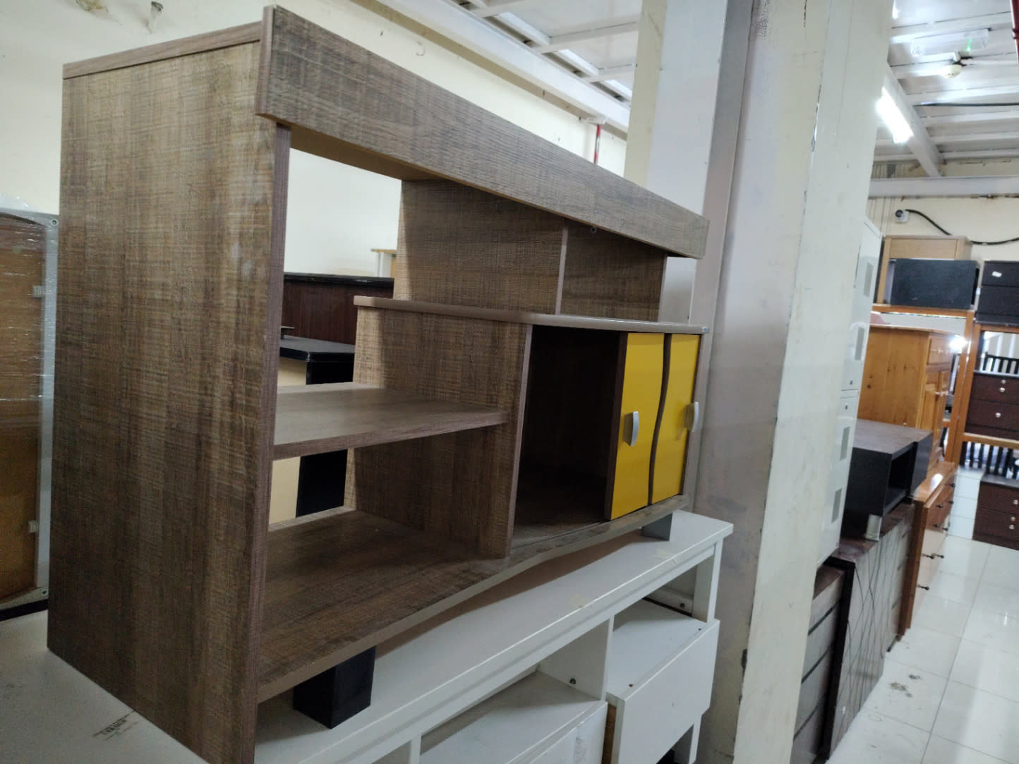 TV Stand with Open Shelves and Cabinet 2
