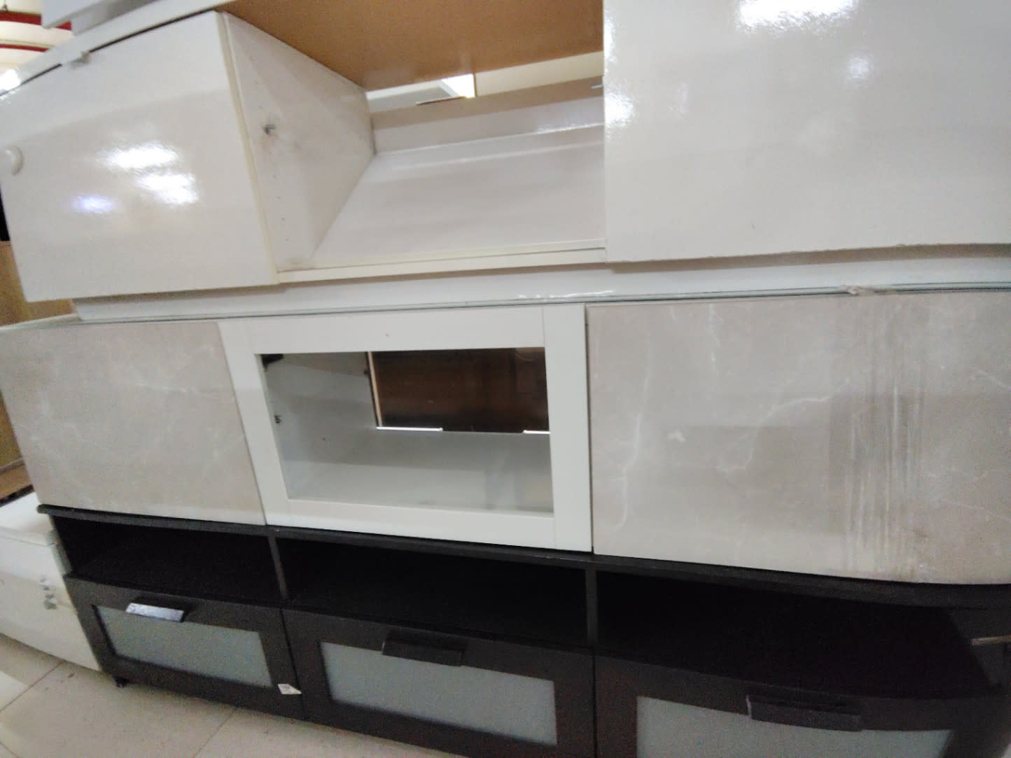 TV Stand with Cabinet and Drawers