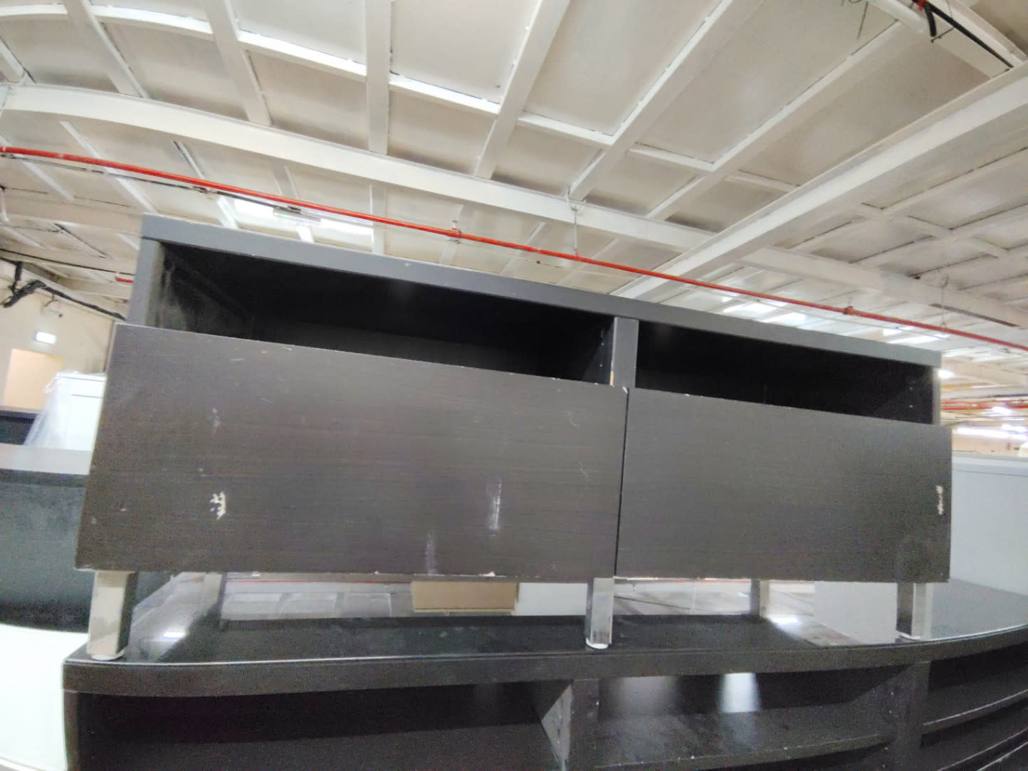 TV Stand with Drawers and Open Shelves
