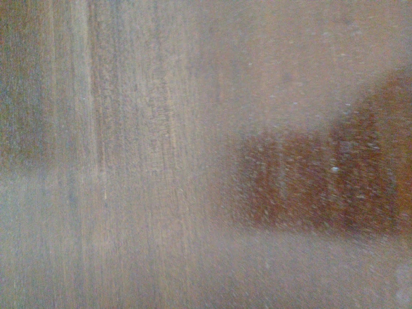 Barcode label photo for used wooden TV stand at Bufaisal Shop C Ajman