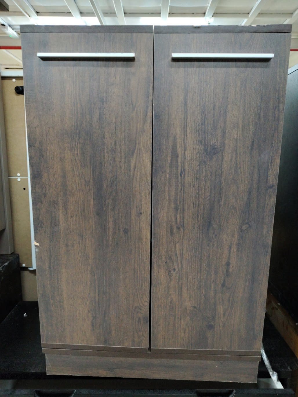 Two-Door Shoe Cabinet with Multiple Shelves