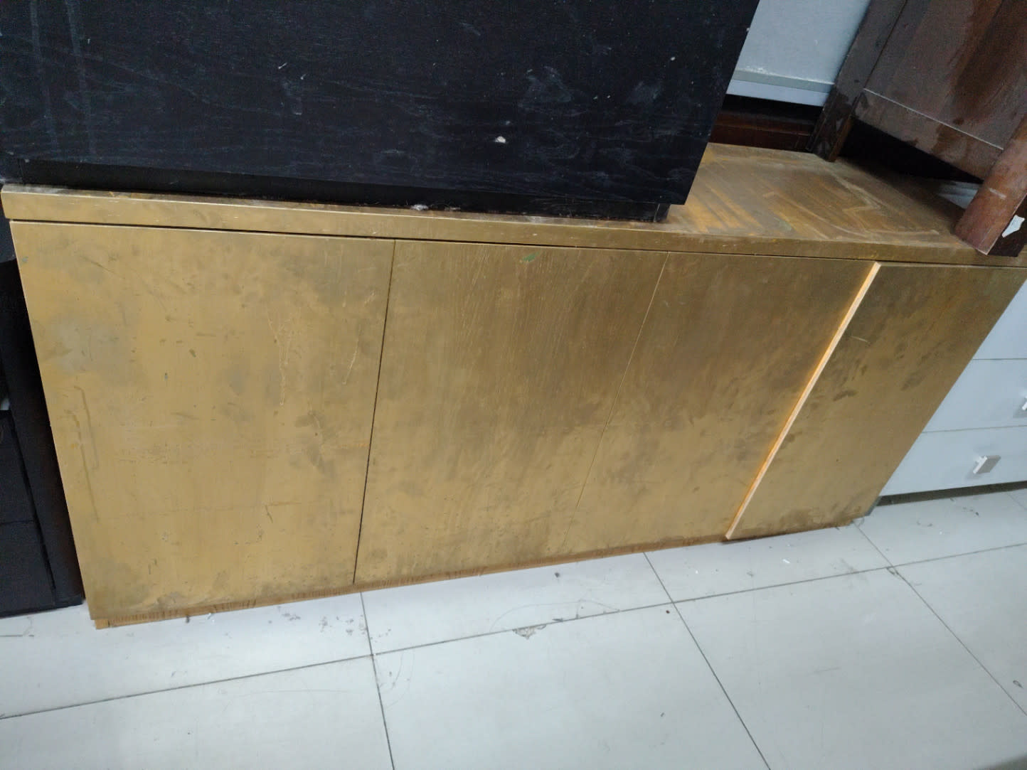 3-Door Wooden Sideboard Cabinet