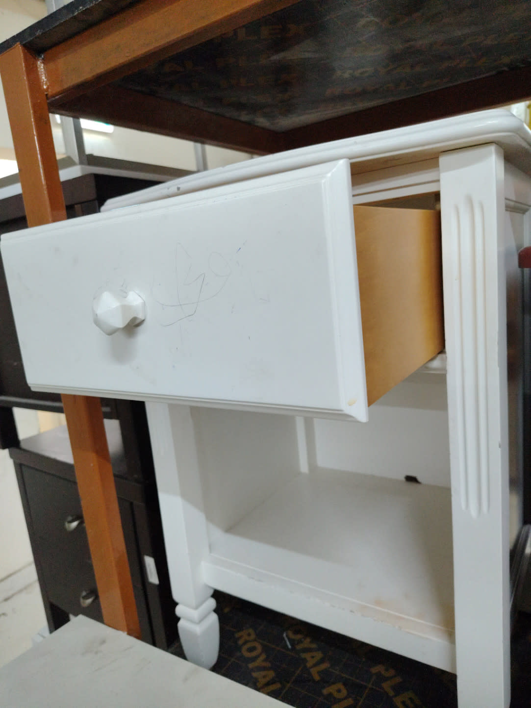 Bedside Nightstand with Drawer and Open Shelf 2