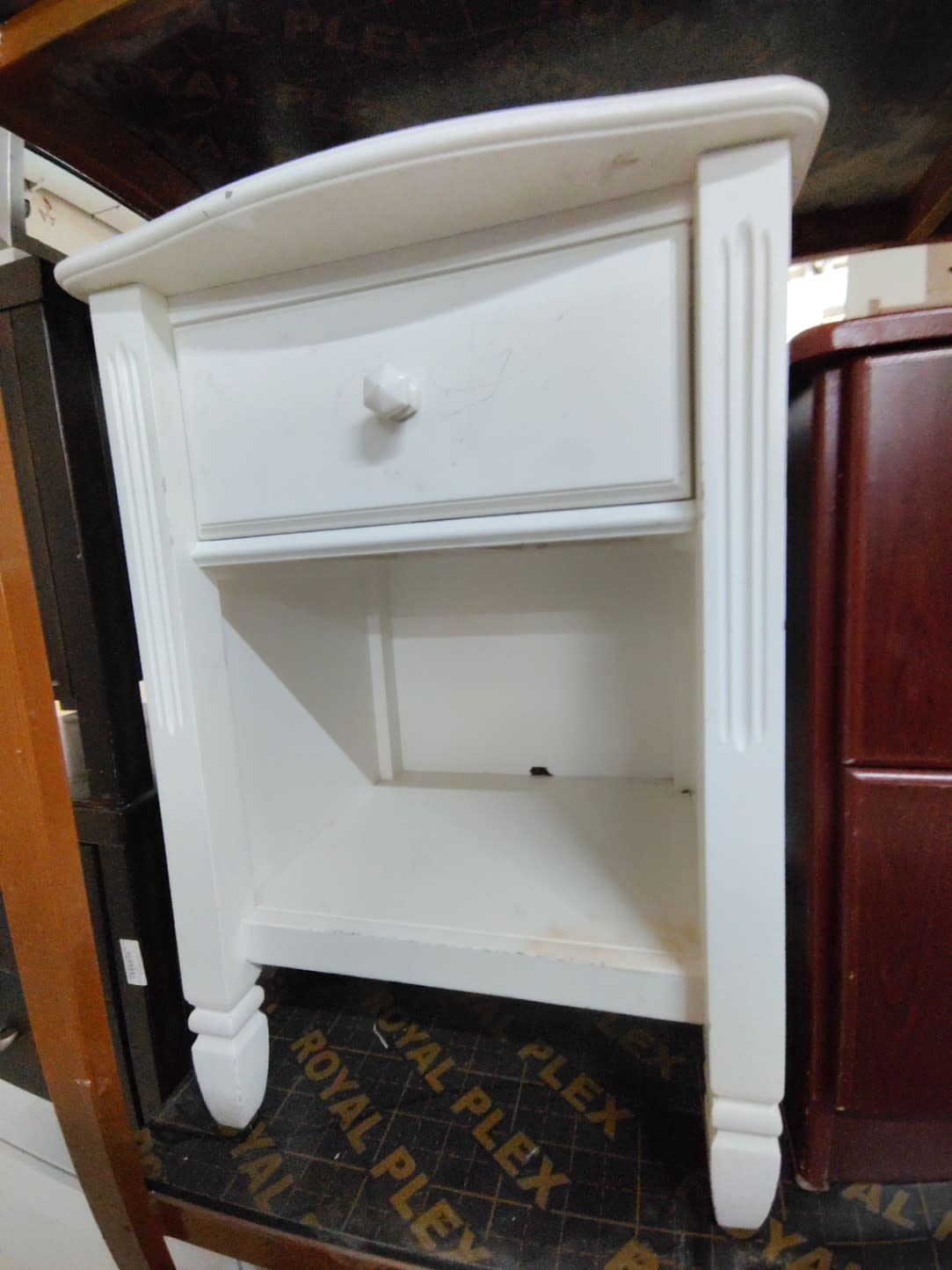 Bedside Nightstand with Drawer and Open Shelf 3