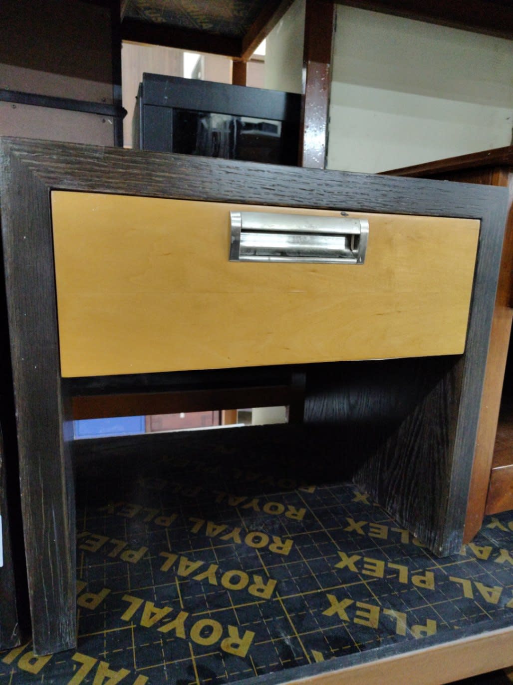 Bedside Nightstand with Drawer and Open Shelf
