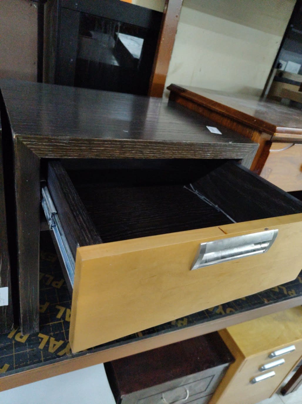 Bedside Nightstand with Drawer and Open Shelf 2