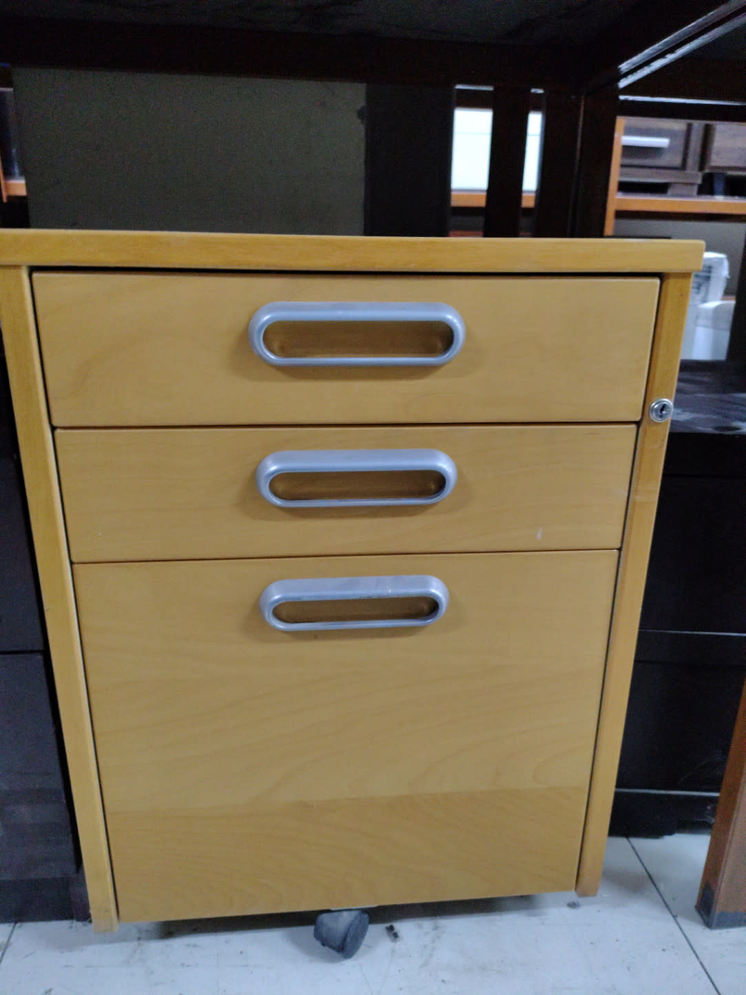 3-Drawer Mobile Pedestal Filing Cabinet