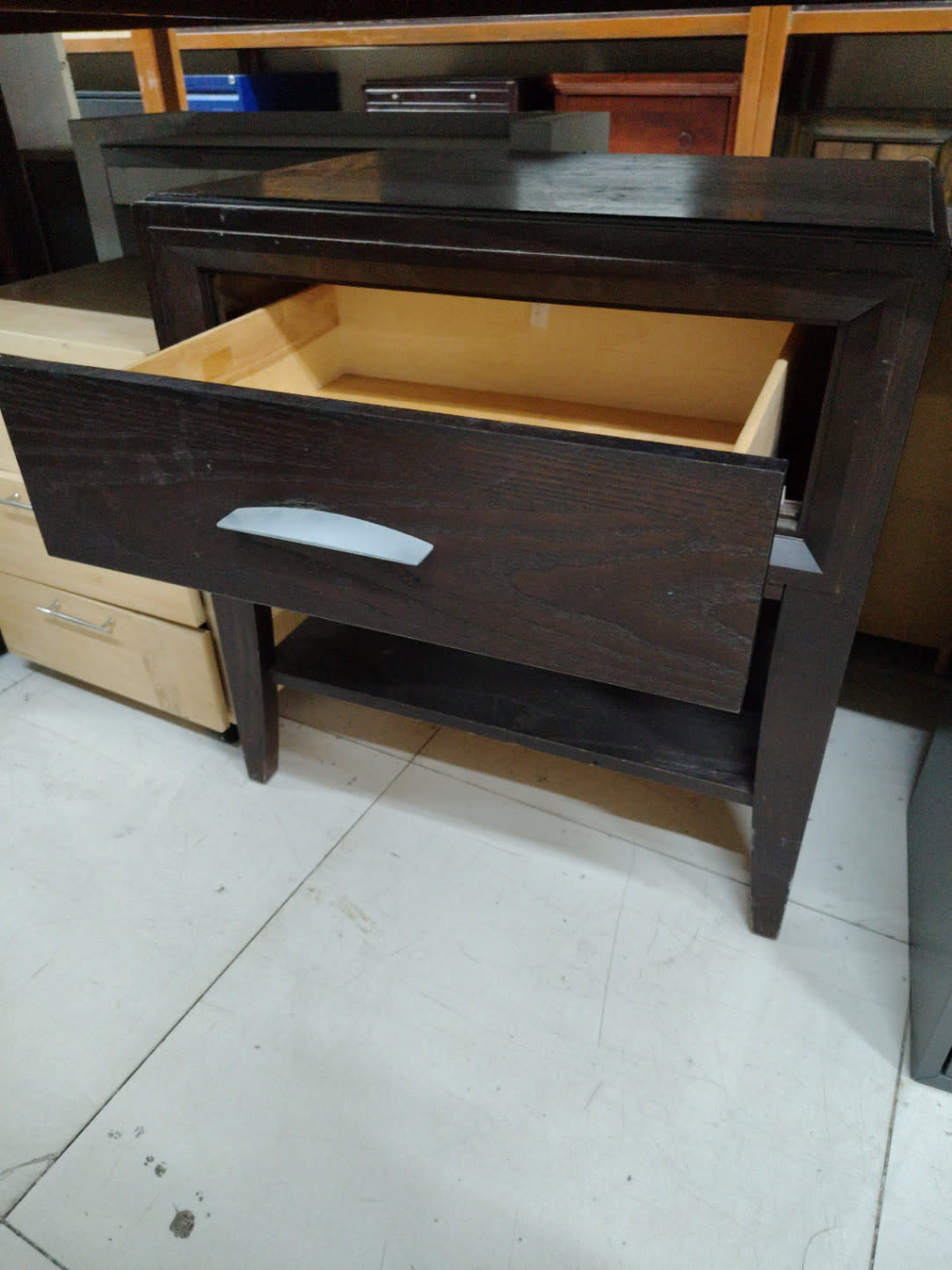 Nightstand with Drawer and Open Shelf 2