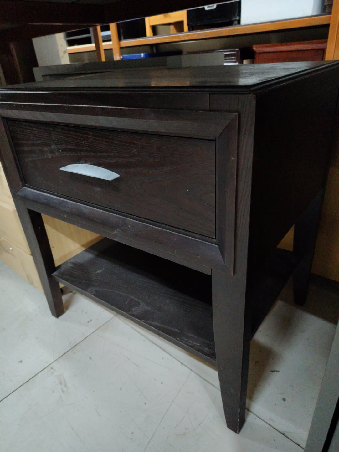Nightstand with Drawer and Open Shelf 3