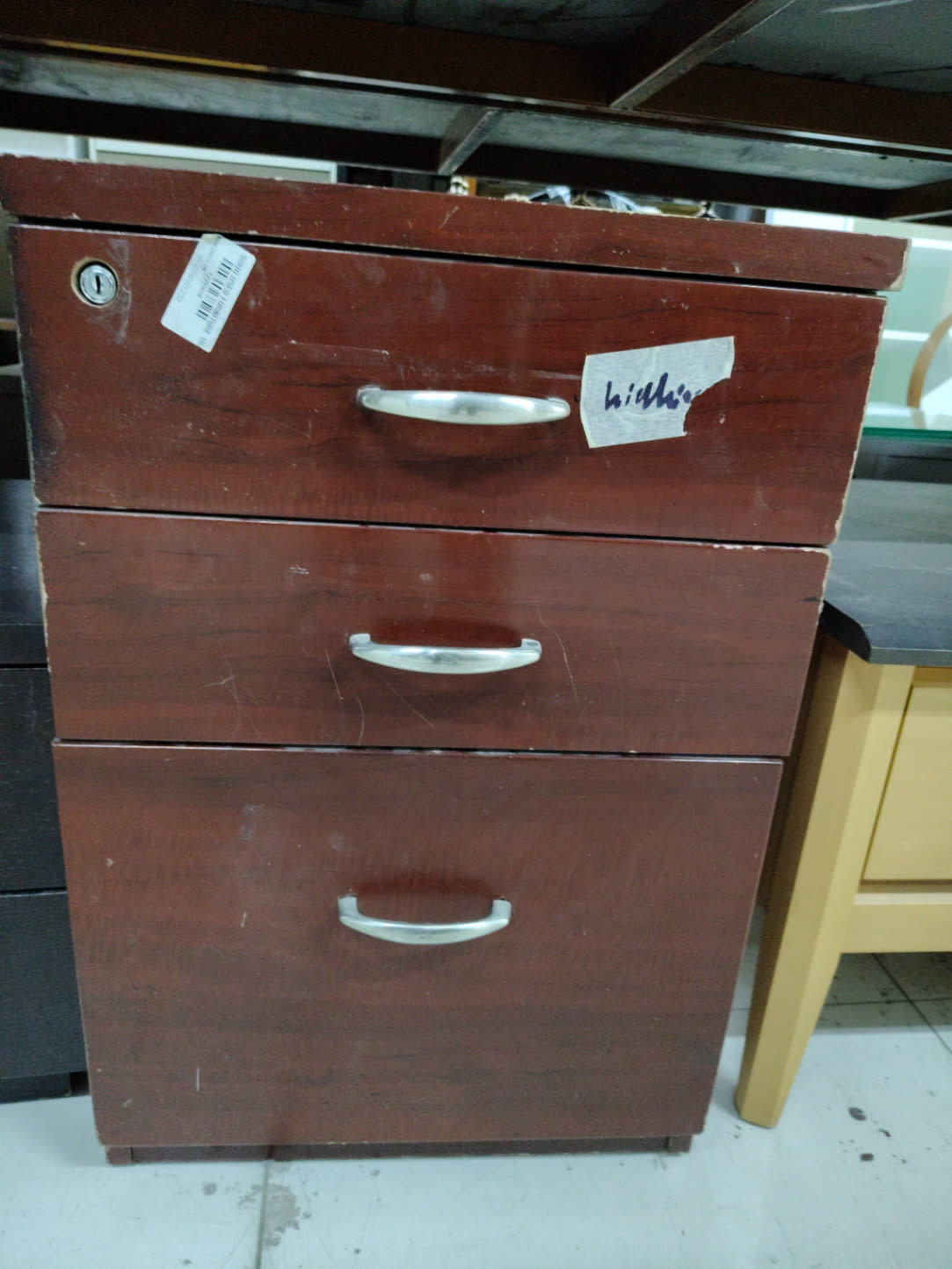 3-Drawer Pedestal Filing Cabinet