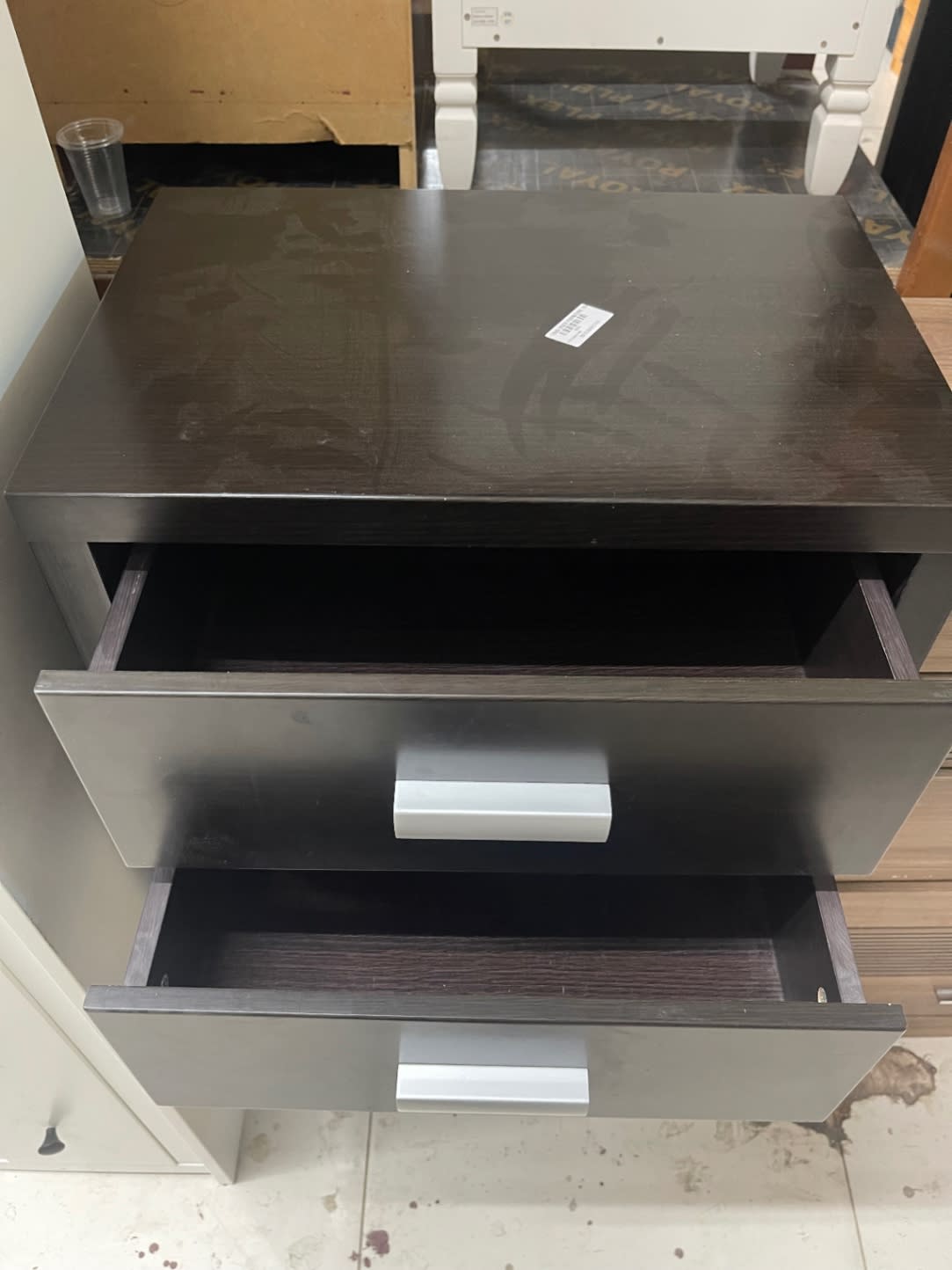 Nightstand with 2 Drawers and Open Shelf 3