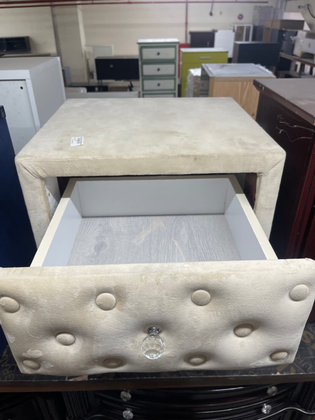 2-Drawer Upholstered Nightstand 2