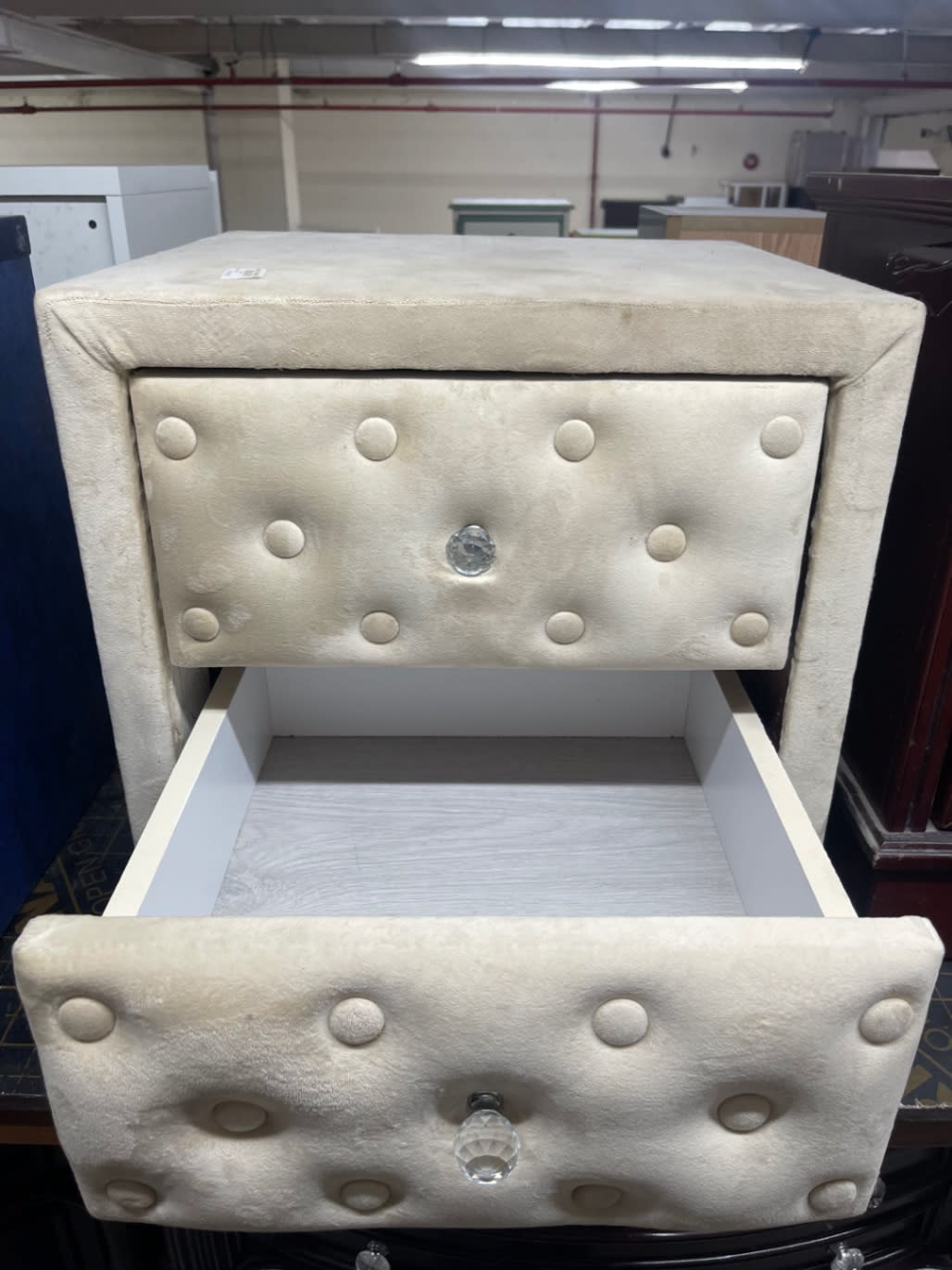 2-Drawer Upholstered Nightstand 3