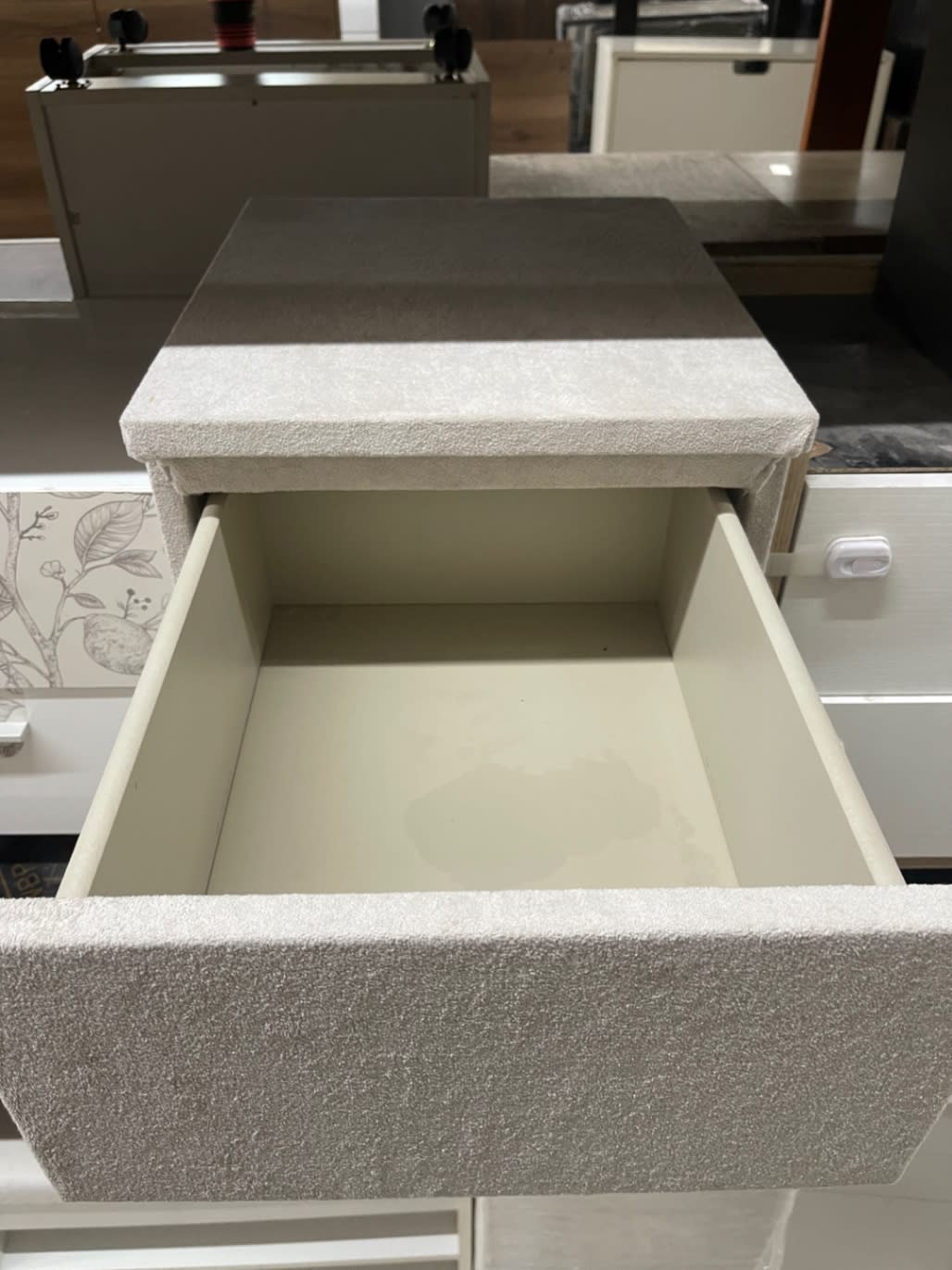 2-Drawer Bouclé Nightstand 3