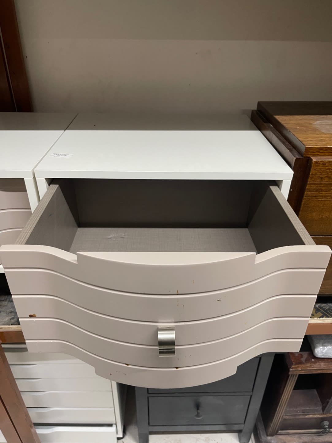 Nightstand with Wave-Front Drawers 3