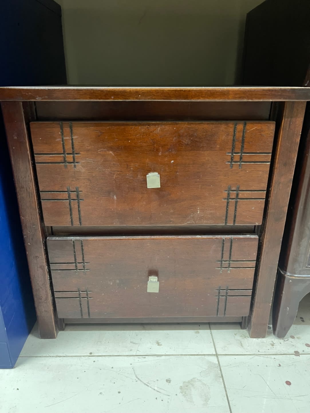 2-Drawer Wooden Nightstand