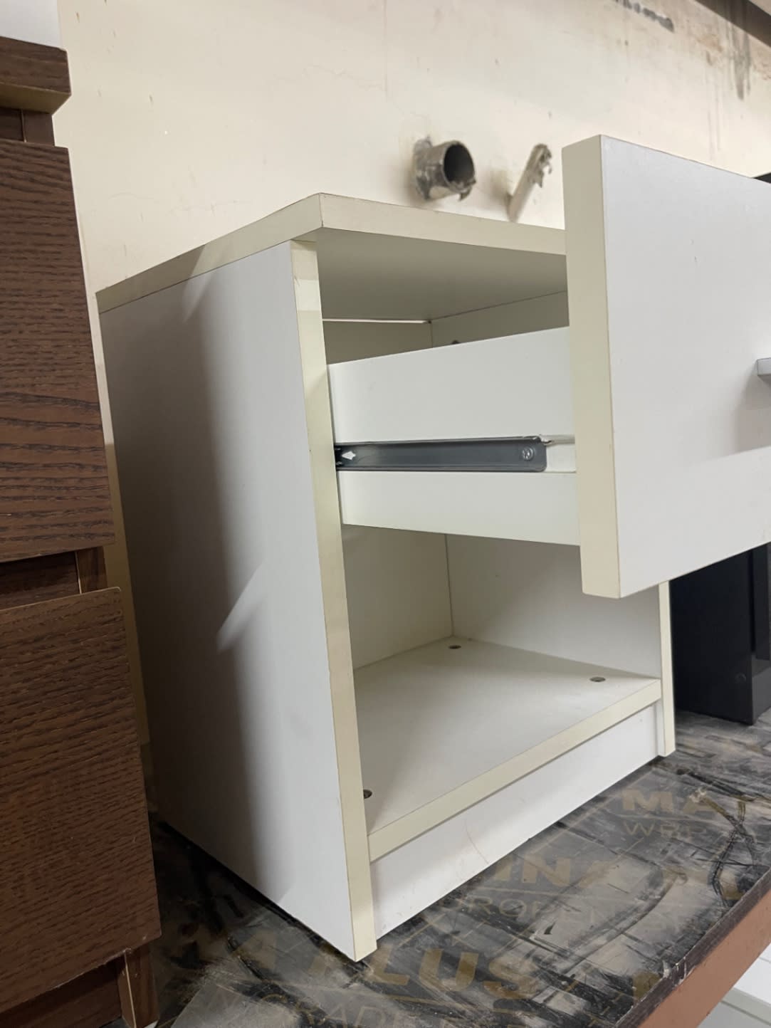 Bedside Nightstand with Drawer and Open Shelf 2