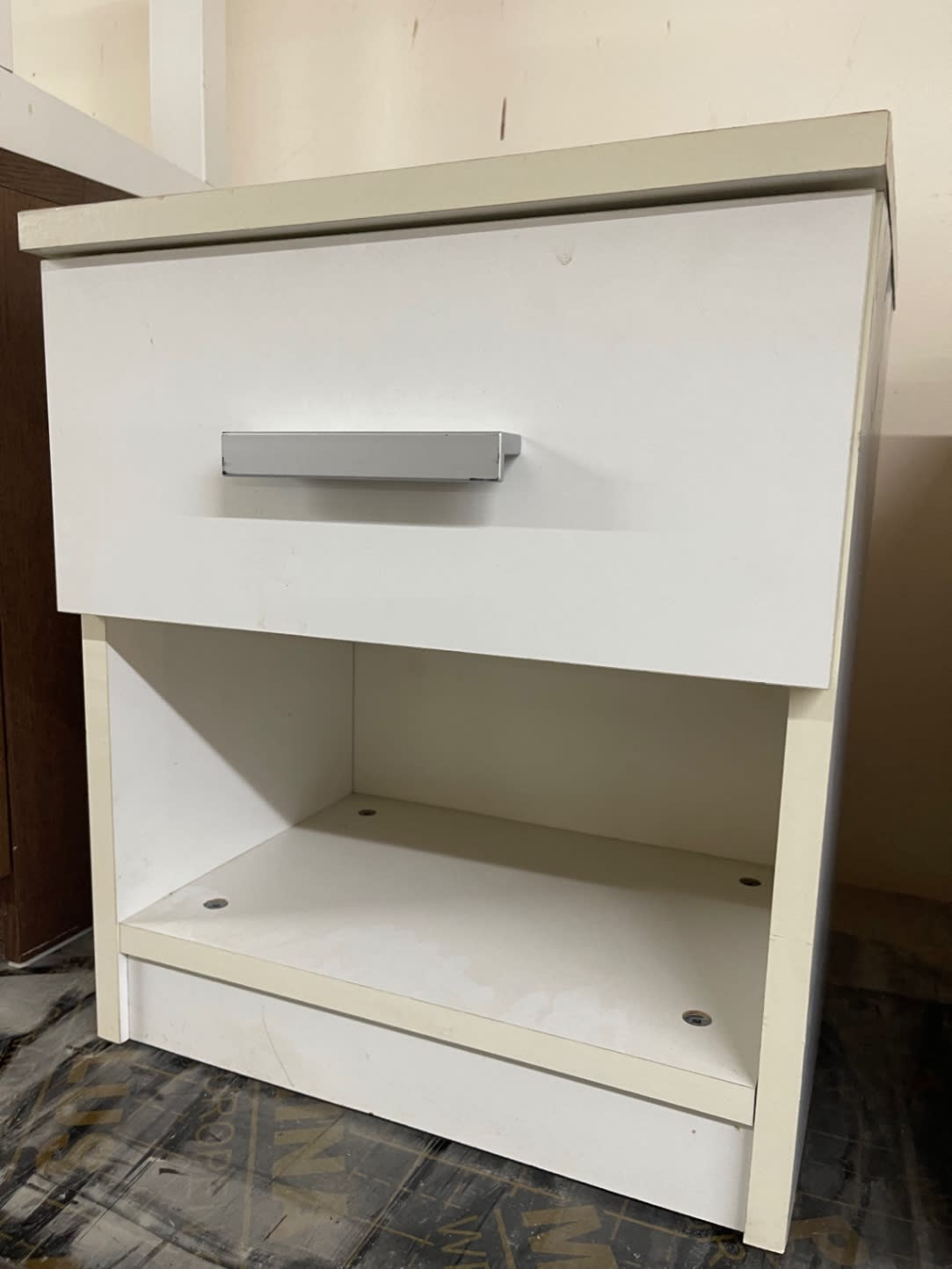 Bedside Nightstand with Drawer and Open Shelf 3