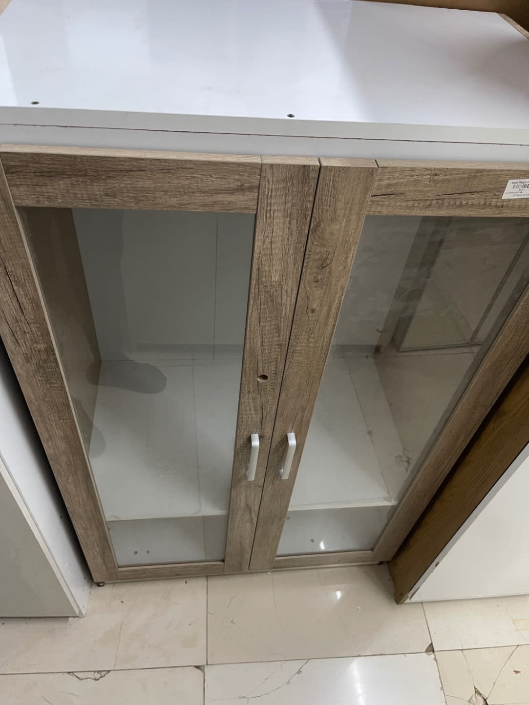 Two-Door Display Cupboard with Glass Panels 2