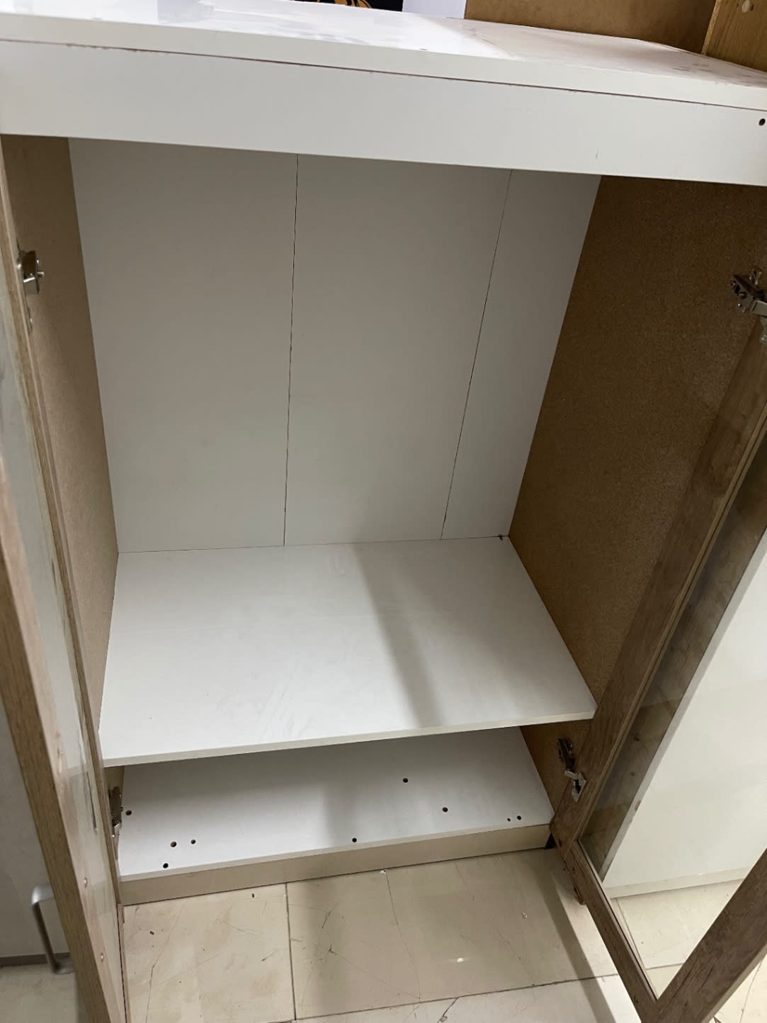 Two-Door Display Cupboard with Glass Panels 3