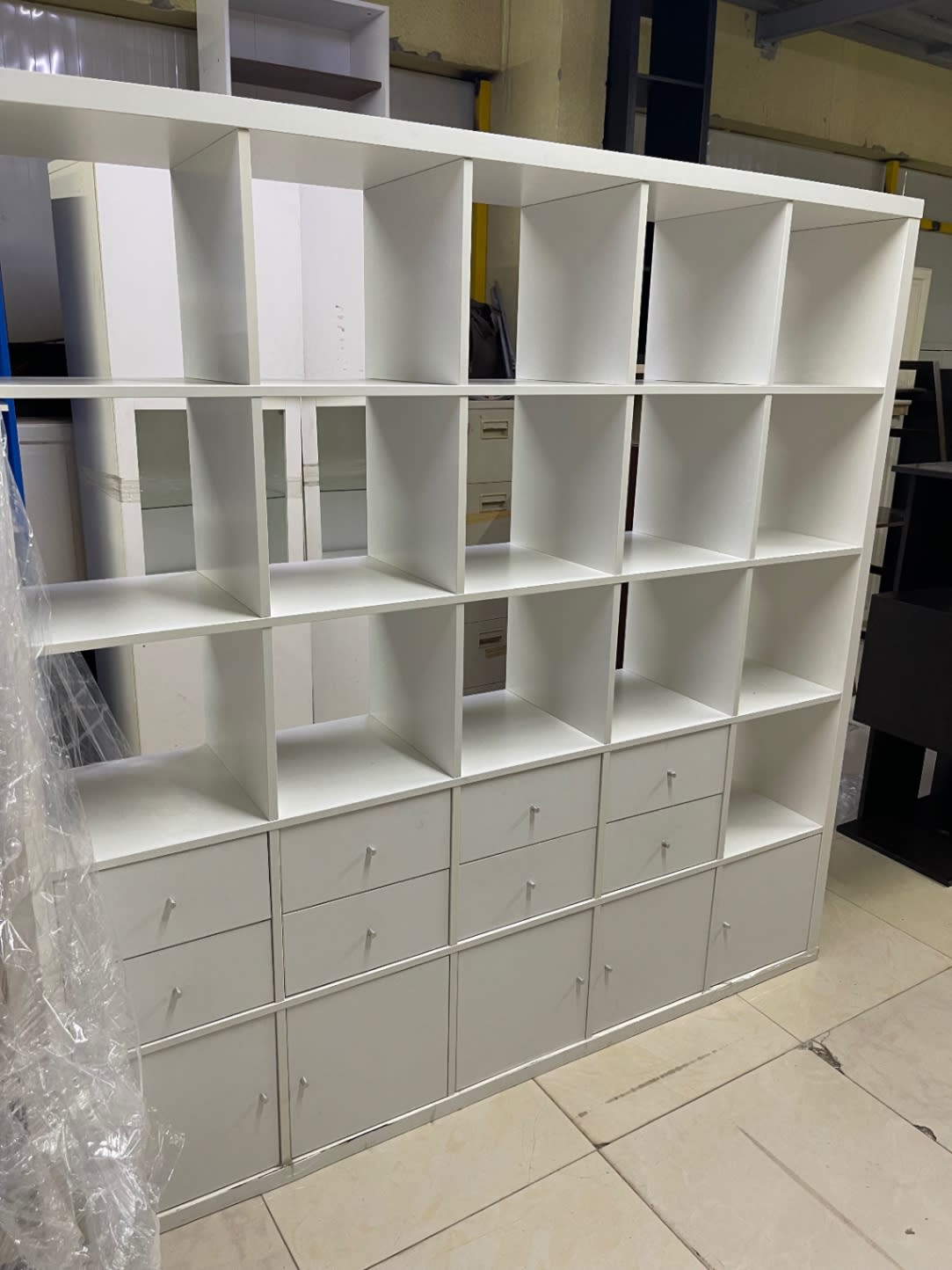 Large Bookcase with Drawers and Doors