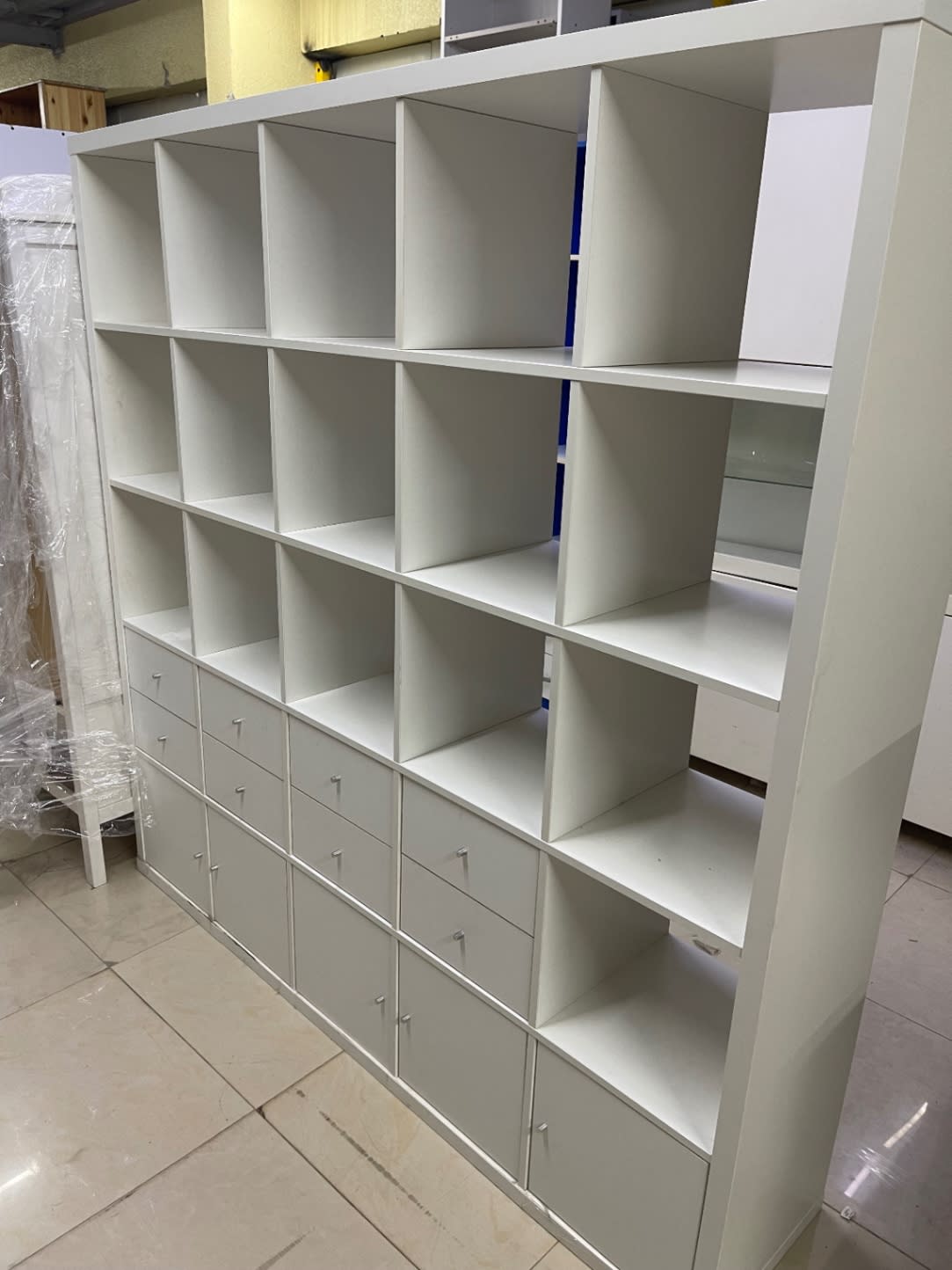 Large Bookcase with Drawers and Doors 2