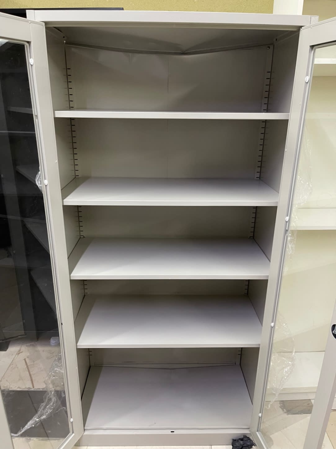 Glass-Door Metal Storage Cabinet 2