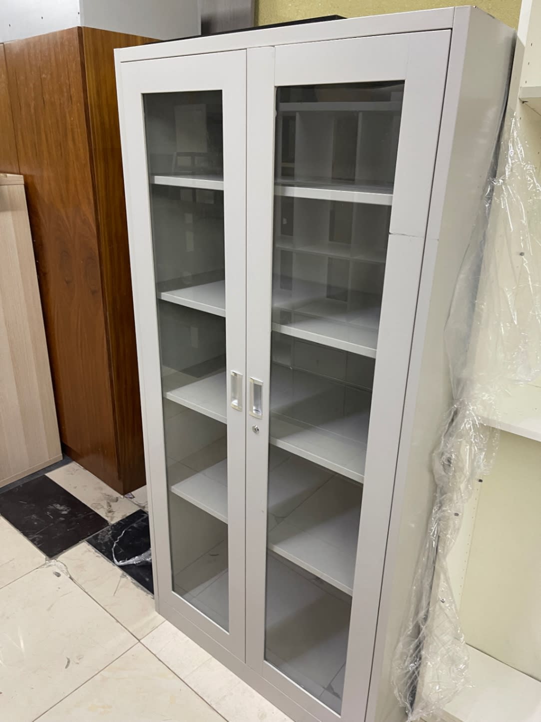 Glass-Door Metal Storage Cabinet 3